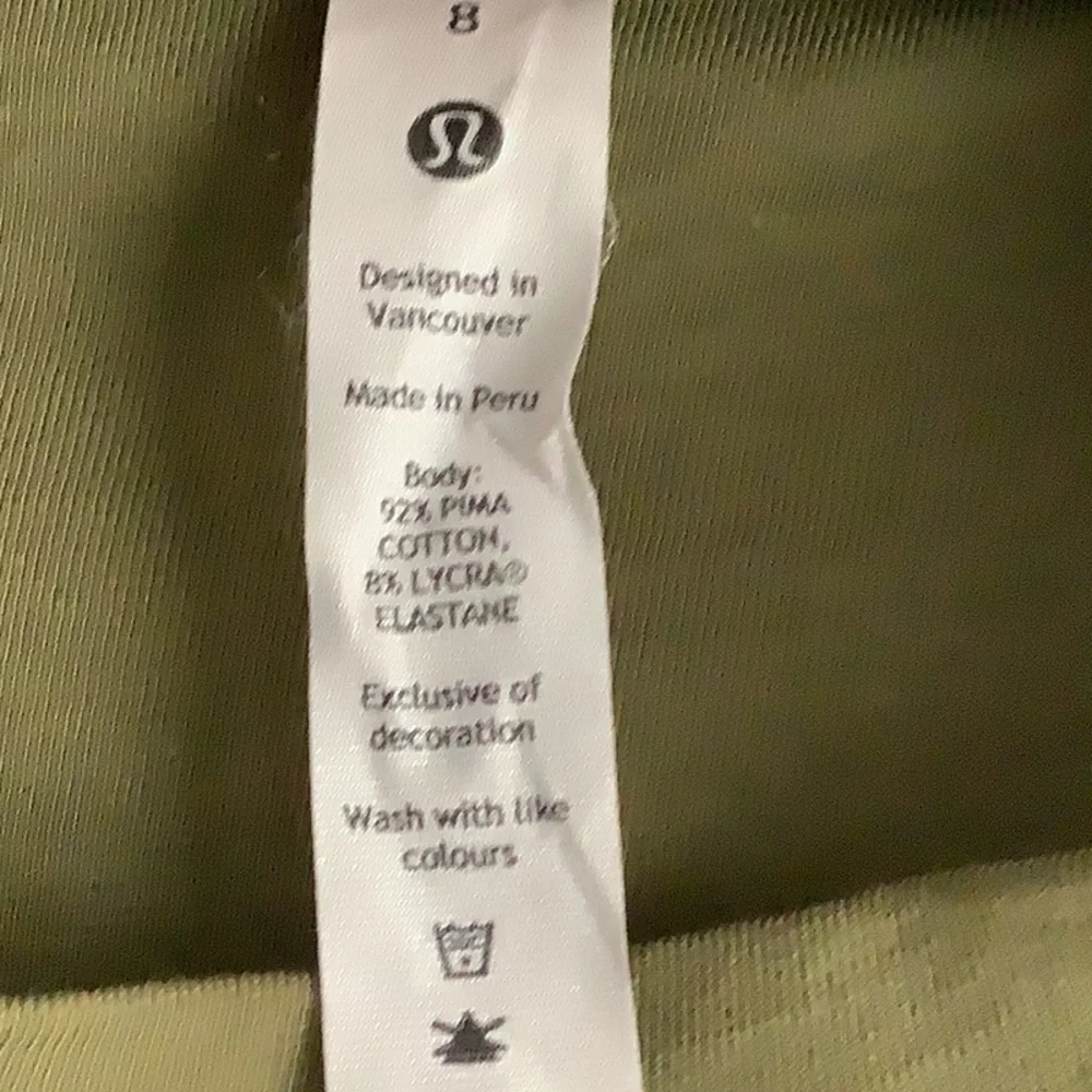 Lululemon Cotton Wrap Front Dress with Crew Neck and Short Sleeves - Picture 4 of 8